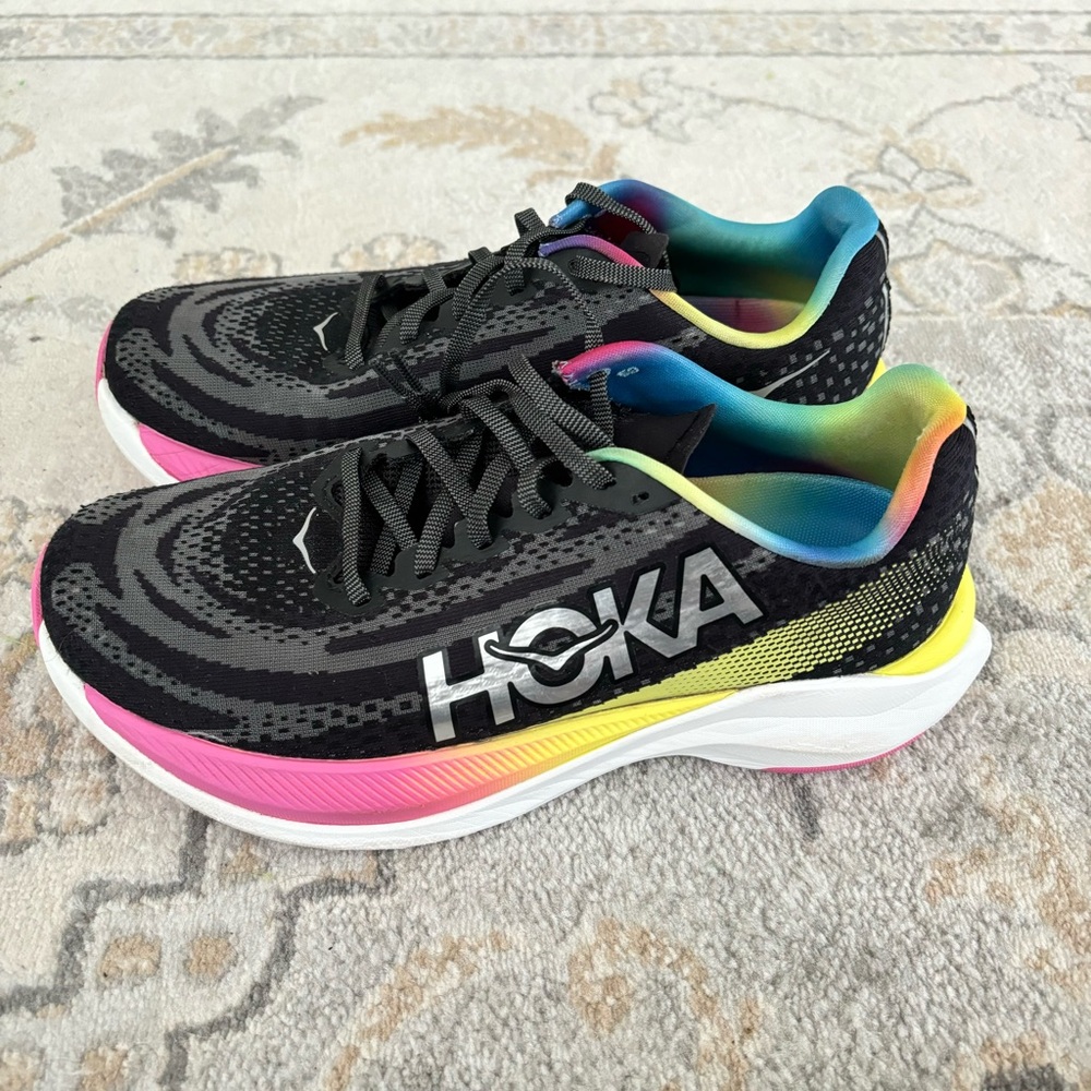 Hoka Mach X Black Silver Women’s Size 7.5 B
